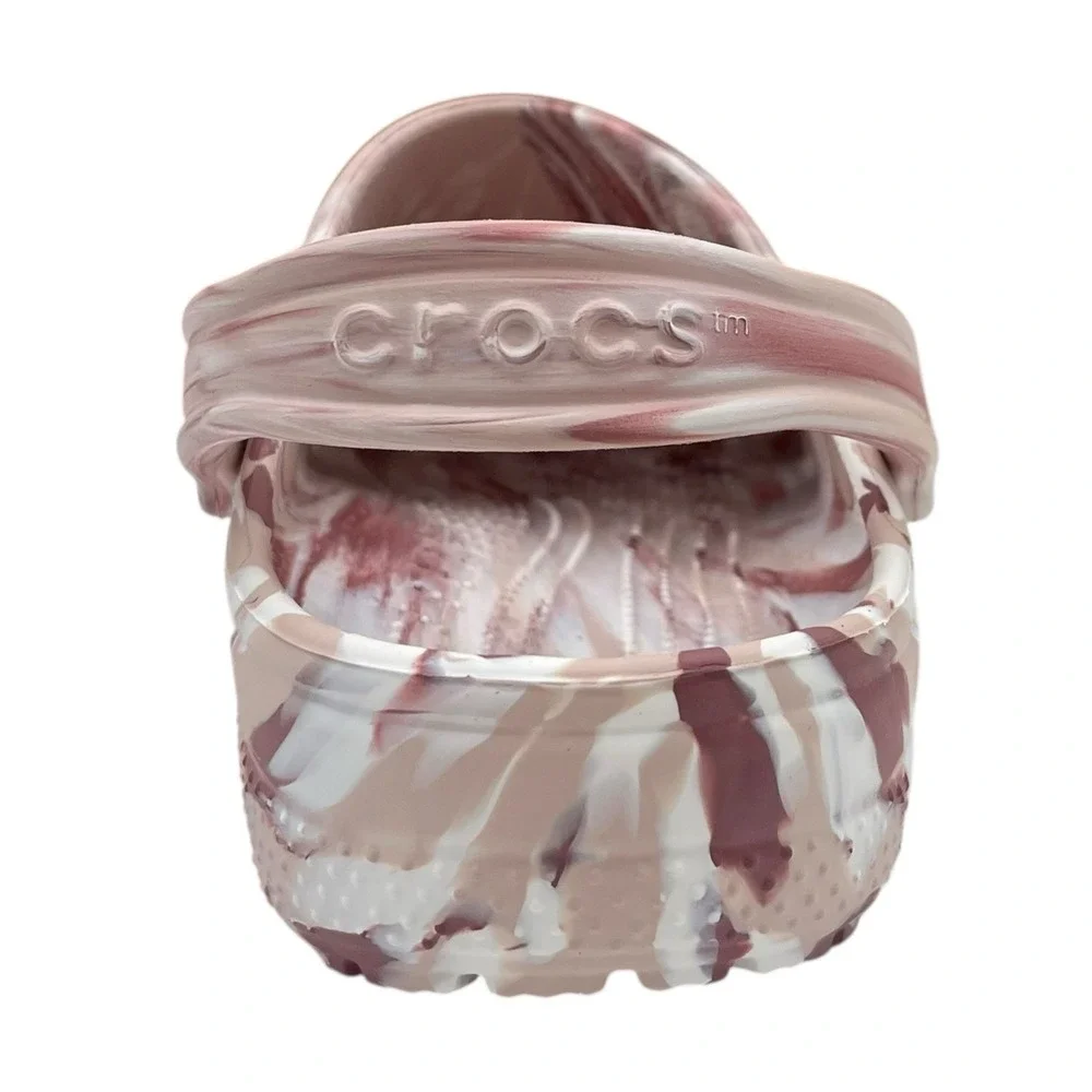 Crocs Youth Girls Marbled Classic Watercolor Clogs Size J6 Slip-on Water Sandal